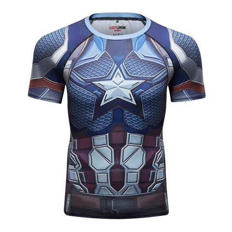 Captain American 3D Printed T-shirt